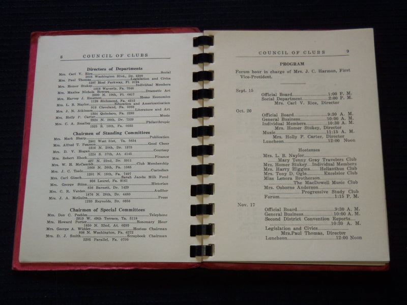 1946-1950 COUNCIL OF CLUBS YEAR BOOK LOT OF 2 - KANSAS CITY, KANSAS - J 7426