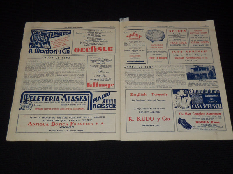 1935 MAY 21 THE NEW WEST COAST LEADER MAGAZINE - LIMA - NEW CABINET - SP 3136I