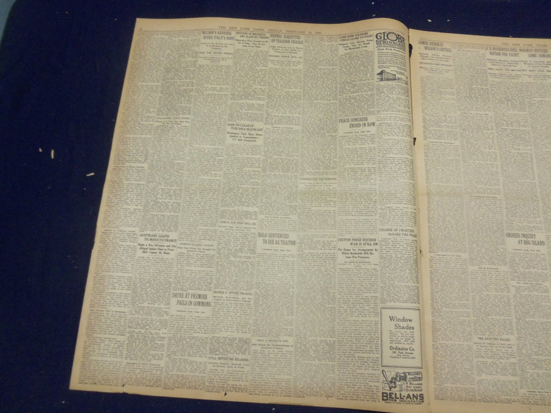 1918 FEBRUARY 15 NEW YORK TIMES - BOLO PACHA CONDEMNED TO DEATH - NT 8247