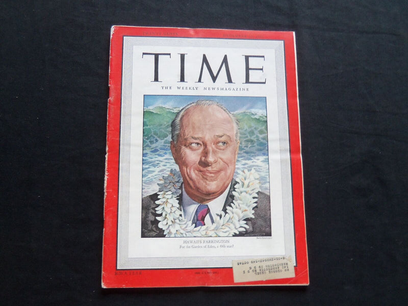 1947 DECEMBER 22 TIME MAGAZINE - JOSEPH FARRINGTON OF HAWAII- T 1102