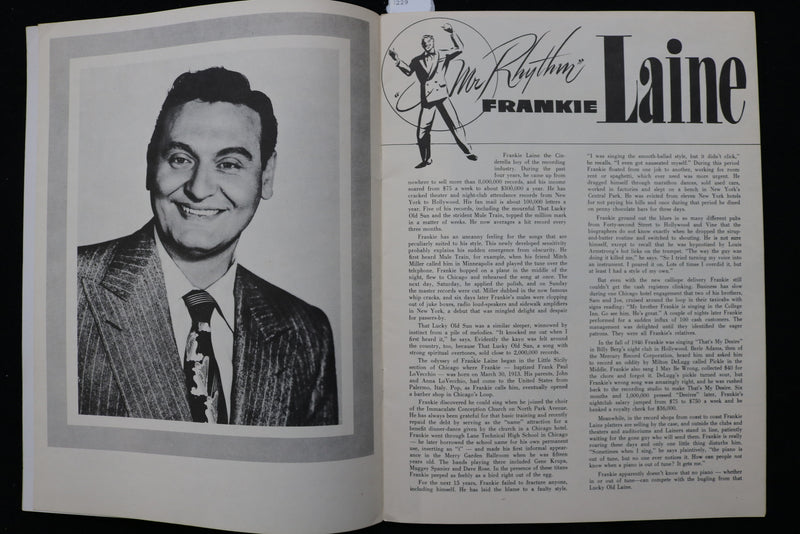 1952 THE BIGGEST SHOW OF '52 PROGRAM - PATTI PAGE - K 2265