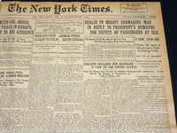 1915 JUNE 25 NEW YORK TIMES NEWSPAPER - BERLIN TO MODIFY SUBMARINE WAR - NT 7709