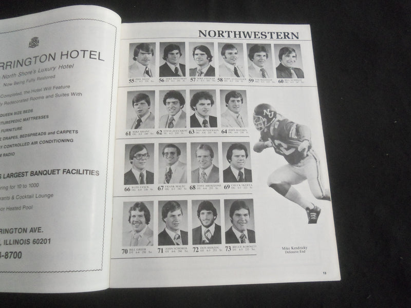 1977 OCTOBER 22 FOOTBALL PROGRAM- NORTHWESTERN UNIV VS PENN STATE UNIV - B 5533Z