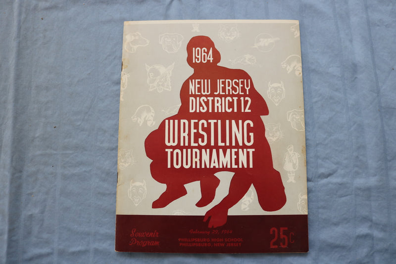 1963-1964 PHILLIPSBURG HIGH SCHOOL WRESTLING PROGRAMS - LOT OF 2 - K 714