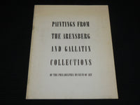 1961 PAINTINGS FROM THE ARENSBERG & GALLATIN COLLECTIONS SOFTCOVER BOOK - J 6953