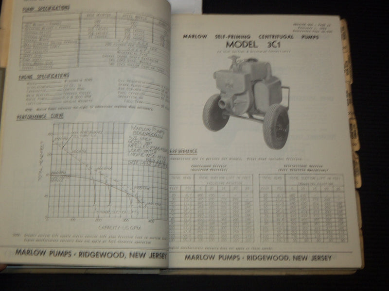 1900'S MARLOW PUMPS LARGE STEAM TURBINE GENERATOR CATALOG NO. 72- KD 6524B
