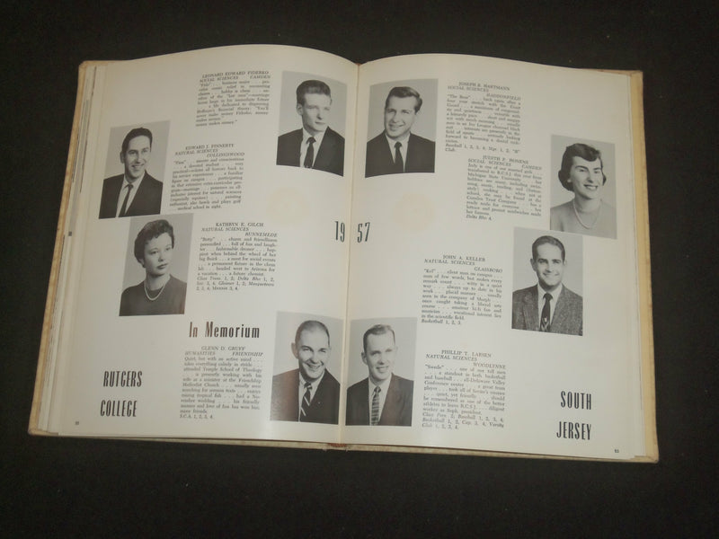 1957 RUTGERS COLLEGE OF SOUTH NEW JERSEY YEARBOOK - CAMDEN, NEW JERSEY - YB 2195