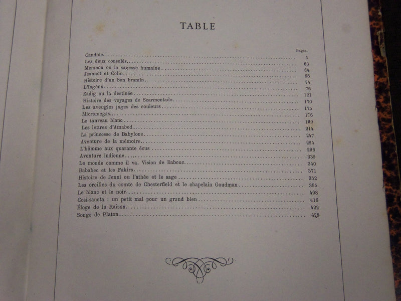 1867 ROMANS DE VOLTAIRE VOLUME - NICE ILLUSTRATIONS - KD 26