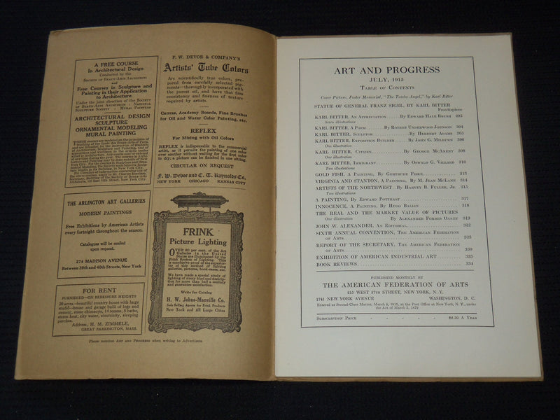 1909-1919 ART AND PROGRESS AMERICAN MAGAZINE LOT OF 55 ISSUES - WR 938