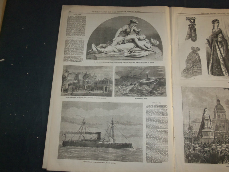 1874 JANUARY 21 THE DAILY GRAPHIC NEWSPAPER - IN MEDITATION - NT 7645