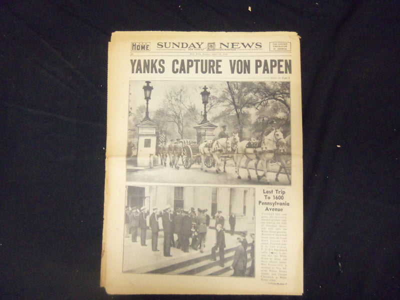 1945 APRIL 15 NEW YORK DAILY NEWS - FAREWELL TO F.D.R. - NP 2096