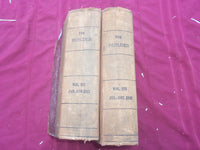 1912 JAN-DEC THE BUILDER U. K. MAGAZINE BOUND VOLUMES - 2 VOLS - FOLD OUTS- C 35