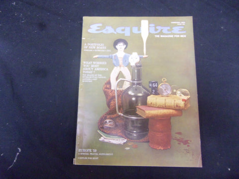 1959 FEBRUARY ESQUIRE MAGAZINE - GREAT COVER, PHOTOS AND ADS - ST 2643
