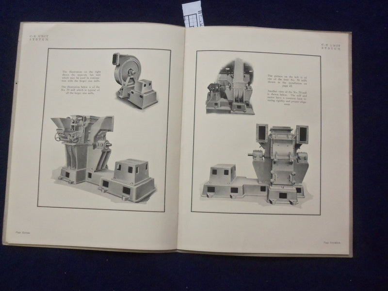 1926 C-E UNIT SYSTEM COMBUSTION ENGINEERING CATALOG - PULVERIZED FUEL - J 9411