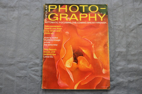 1974 SEPTEMBER POPULAR PHOTOGRAPHY MAGAZINE - MARTIN STICHT COVER - SP 1194S
