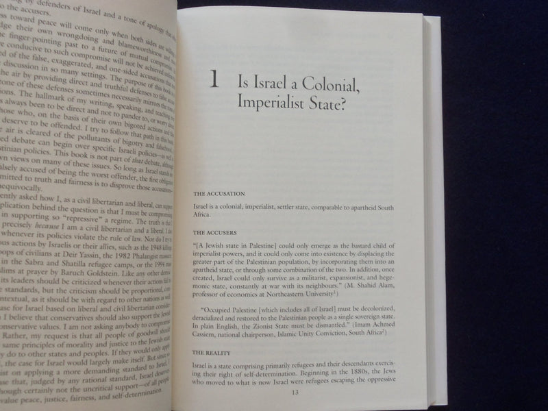 2003 THE CASE FOR ISRAEL HARDCOVER BOOK BY ALAN DERSHOWITZ - SIGNED - KD 9318