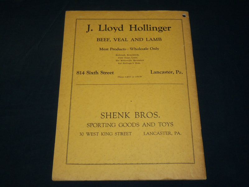 1941 NOV 8 MILLERVILLE STATE VS. SHIPPENSBURG STATE FOOTBALL PROGRAM - J 5966