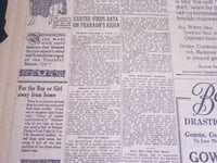 1924 JANUARY 7 NEW YORK TIMES - CARTER FINDS DATA ON PHARAOH'S REIGN - NT 7114