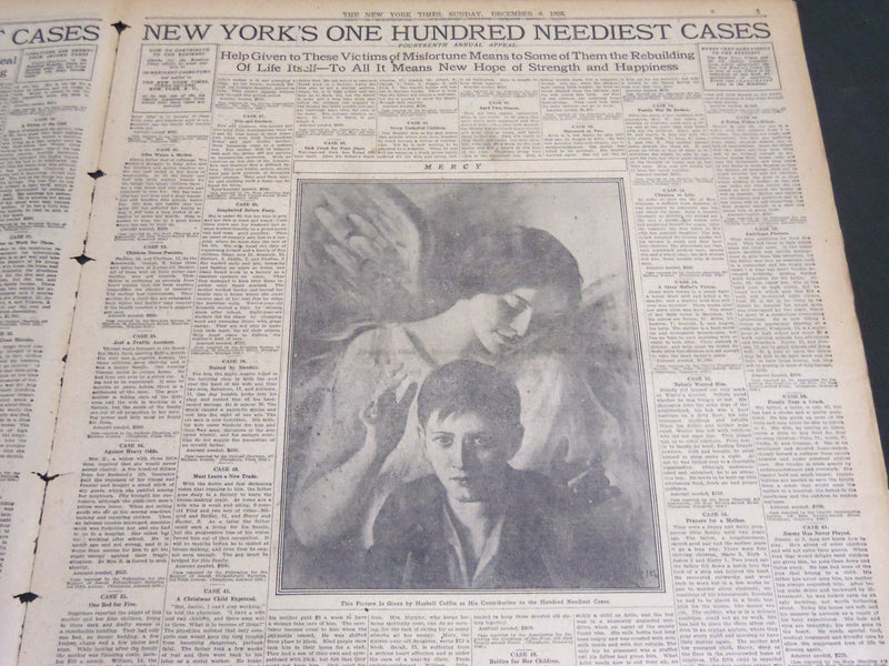 1925 DEC 6 NY TIMES - NEW YORK'S 100 NEEDIEST CASES-CHARLES DANA GIBSON- NT 7067