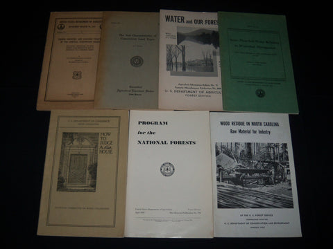 1927-1959 UNITED STATES AGRICULTURE & FOREST BULLETINS LOT OF 7 - O 1643