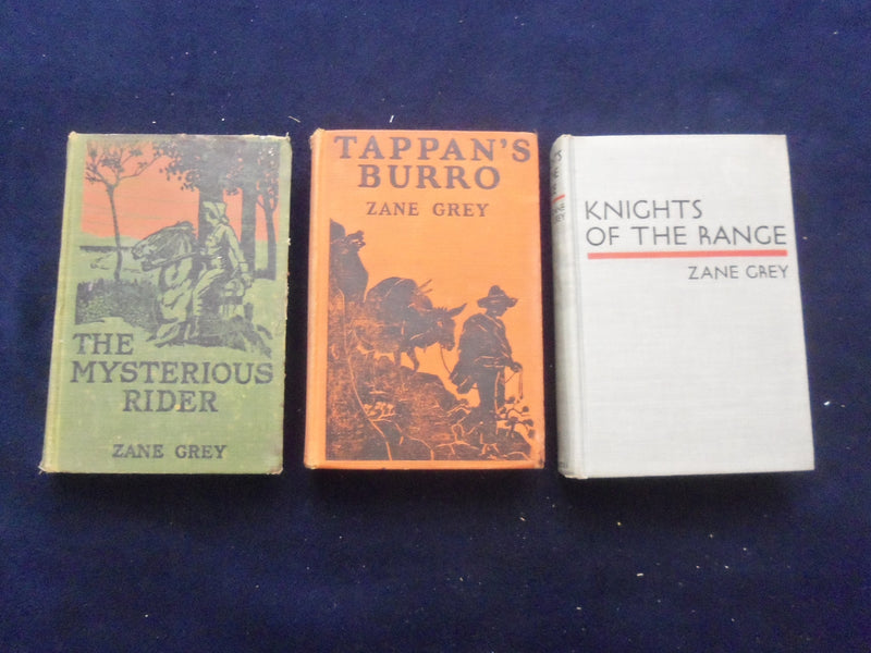 1921-1936 ZANE GREY NOVELS HARDCOVER BOOKS - LOT OF 3 - KD 8503