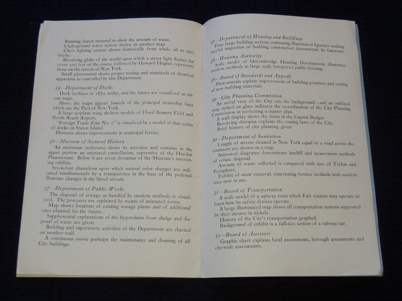 1939 WORLD'S FAIR NEW YORK EXHIBIT BUILDING OFFICIAL GUIDE - J 7359