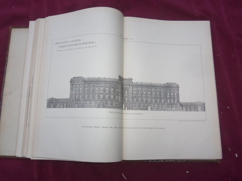 1912 JAN-DEC THE BUILDER U. K. MAGAZINE BOUND VOLUMES - 2 VOLS - FOLD OUTS- C 35