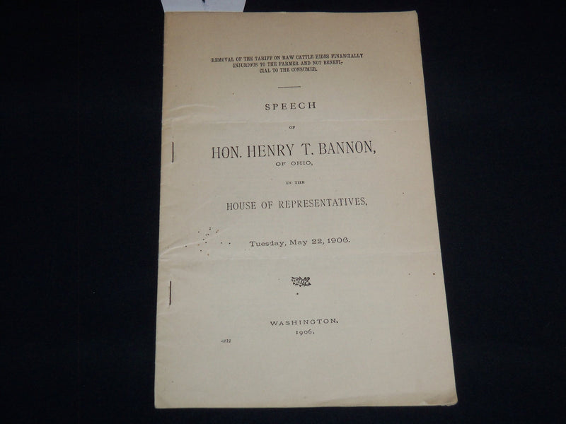 1906 SPEECH OF HENRY T. BANNON OF OHIO IN HOUSE OF REPRESENTATIVES - J 8872