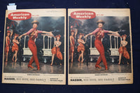 1959 MAY 3 AMERICAN WEEKLY MAGAZINE - DEBBIE REYNOLDS COVER - LOT OF 2 - E 23281