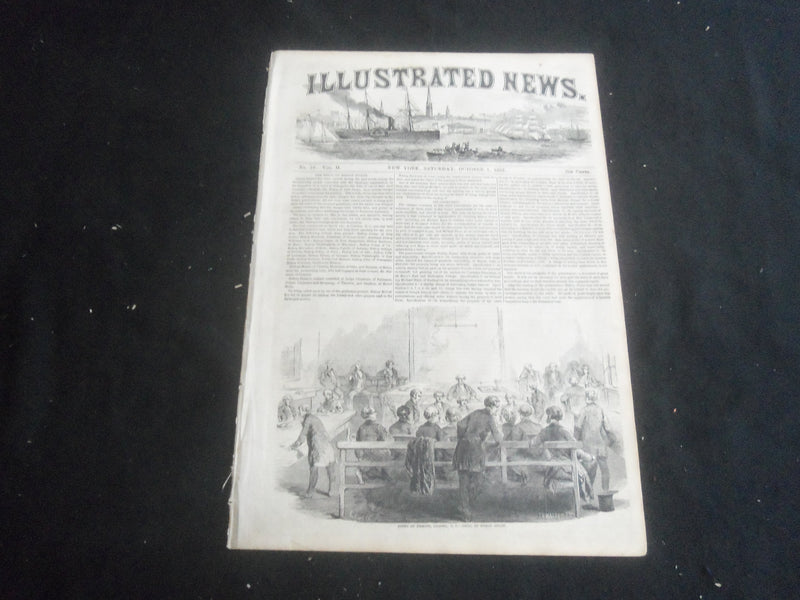 1853 OCTOBER 1 ILLUSTRATED NEWS MAGAZINE - COURT OF BISHOPS, CAMDEN, NJ -B 5531R