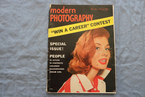 1956 MAY MODERN PHOTOGRAPHY MAGAZINE - WIN A CAREER CONTEST COVER - SP 1195M