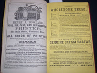 1859 WORCESTER ALMANAC DIRECTORY & BUSINESS ADVERTISER - FOLD OUT MAP - KD 5295G