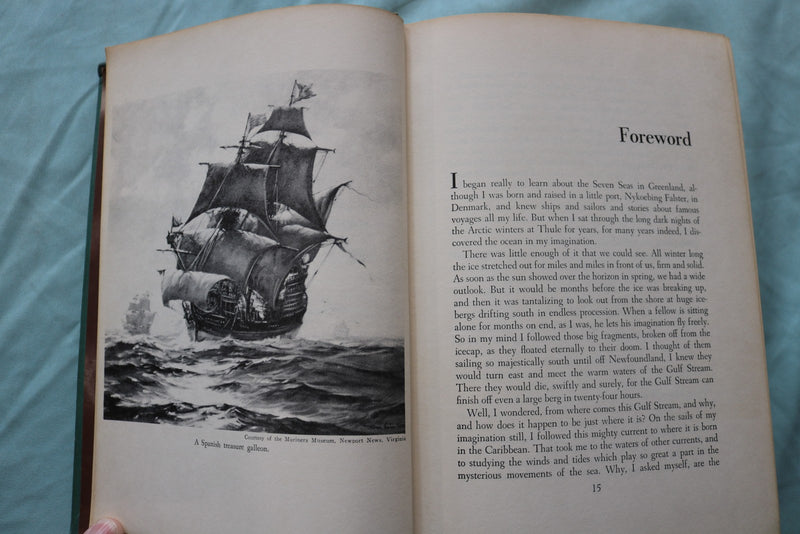 1957 BOOK OF THE SEVEN SEAS HARDCOVER BOOK BY PETER FREUCHEN - KD 9660