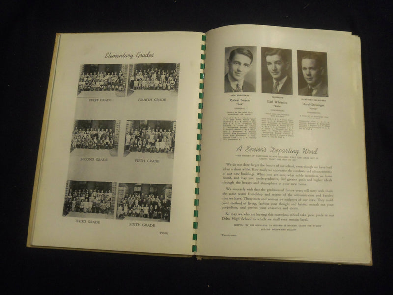 1939 THE DEL-HI DELTA HIGH SCHOOL YEARBOOK - DELTA, OHIO - YB 2749