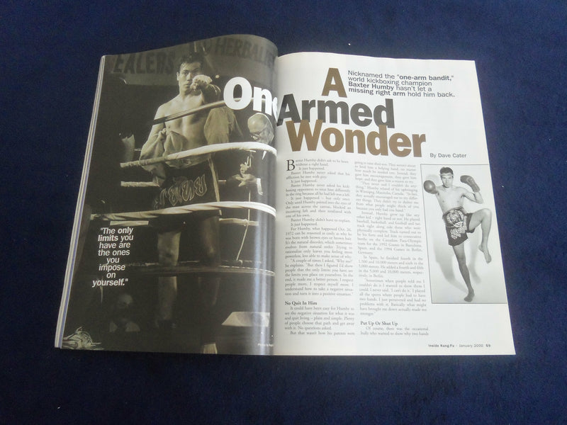 2000 JANUARY INSIDE KUNG FU MAGAZINE - MARTIAL ART'S MAGNIFICIENT - F 375N