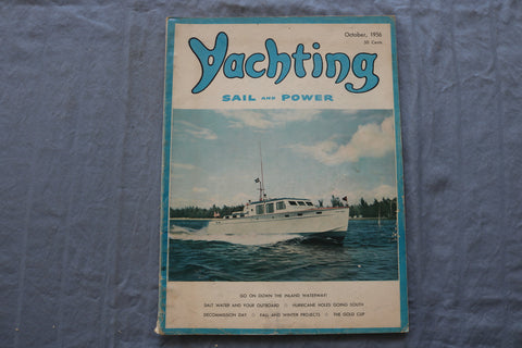 1956 OCTOBER YACHTING MAGAZINE - GO ON DOWN THE INLAND WATERWAY! - E 9415
