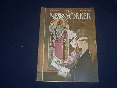 1945 MARCH 31 THE NEW YORKER MAGAZINE - ILLUSTRATED COVER - NY 2380