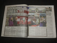 2021 JANUARY 20 NEW YORK DAILY NEWS NEWSPAPER- BIDEN & HARRIS INAUGURATION DAY