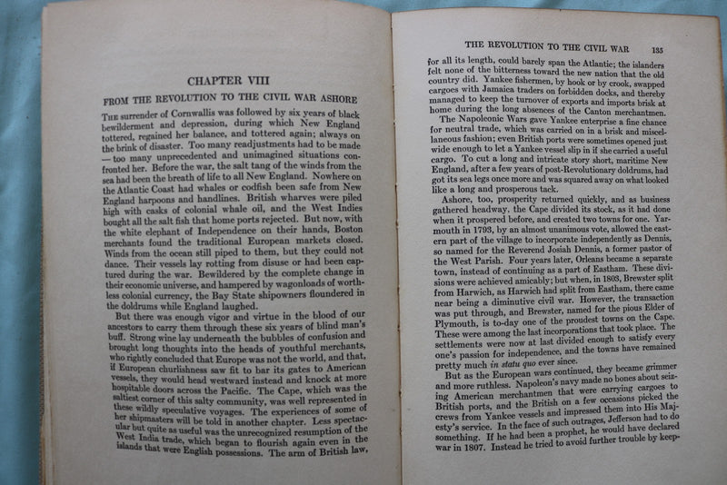 1930 CAPE COD ITS PEOPLE AND THEIR HISTORY BY HENRY KITTREDGE-INSCRIBED- KD 9658
