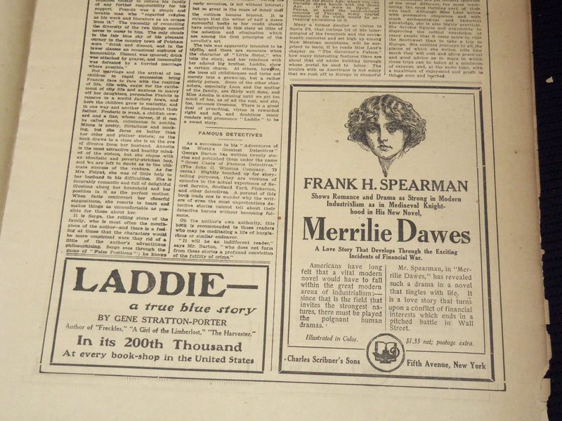 1913 NEW YORK TIMES NEWSPAPER BOOK REVIEW SECTIONS LOT OF 15 ISSUES - O 3221B