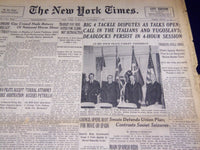 1946 NOVEMBER 5 NEW YORK TIMES - BIG 4 PEACE PARLEY - NT 2963