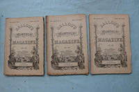 1892 BALLOU'S MONTHLY MAGAZINE - COMPLETE YEAR - LOT OF 12 - O 3976