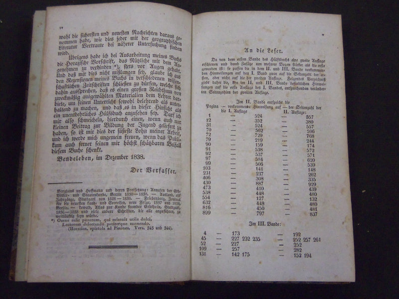 1838 HULFSBUCH BEIM UNTERRICHTE IN DER GEOGRAPHIE BY SANNABICH VOL #3 - KD 3674