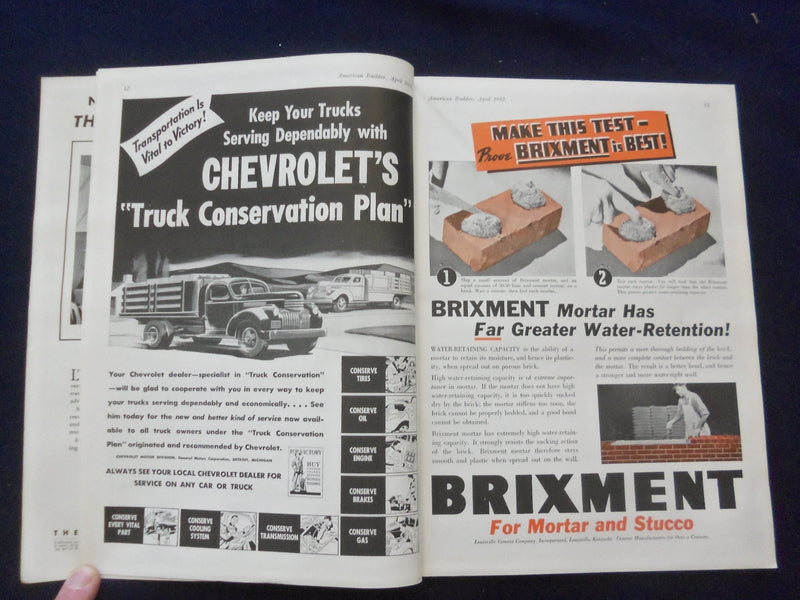 1942 APRIL THE AMERICAN BUILDER MAGAZINE - WAR MARKET ISSUE - SP 6118R
