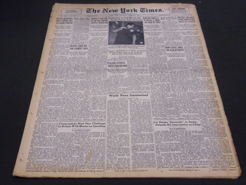 1950 MARCH 11 NEW YORK TIMES - GUBITCHEV TO SAIL MARCH 20 - NT 4565