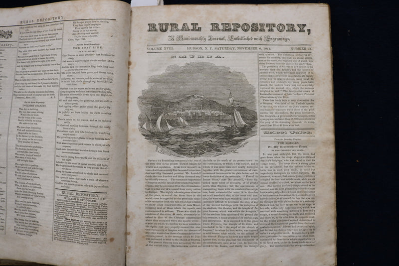 1841-1842 RURAL REPOSITORY MAGAZINE BOUND VOLUME - KD 9533