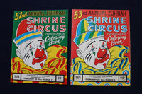 1968-1971 ANNUAL ZUHRAH CIRCUS PROGRAMS & COLORING BOOKS - LOT OF 8 - O 3643