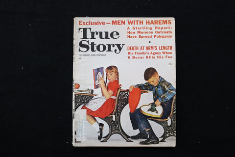 1962 FEB TRUE STORY MAGAZINE - BOY WITH FROG IN SCHOOL CLASS COVER - E 10409