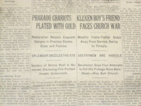 1923 DECEMBER 24 NEW YORK TIMES - PHARAOH CHARIOTS PLATED WITH GOLD - NT 9226