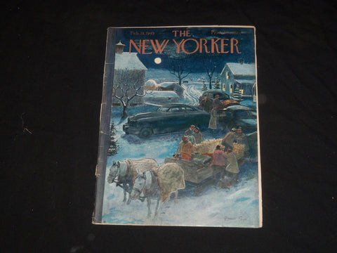 1949 FEBRUARY 19 THE NEW YORKER MAGAZINE - ILLUSTRATED COVER - NY 302